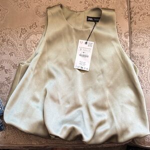 Zara Women's Blouse - Light Olive